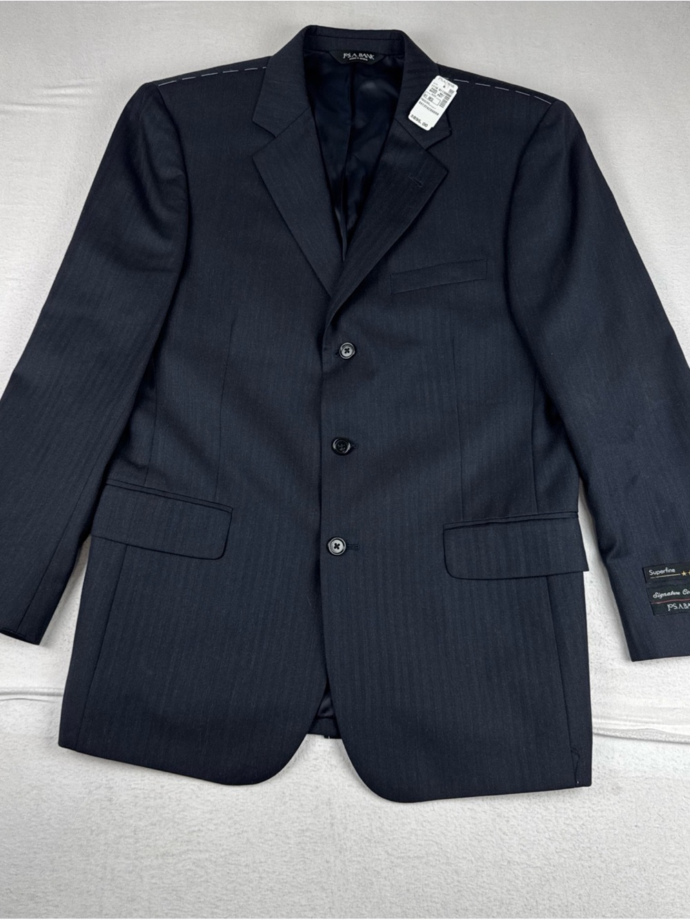 New! Jos A Bank Signature Collection Navy 3 Button Blazer Suit Jacket 41R Office